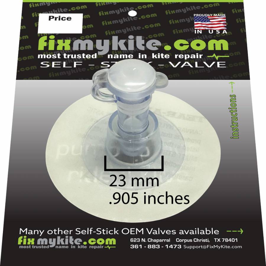 FixMyKite FMK 9mm Self Stick 1Way Inflate Kite Valve Bladder Repair 2-Pack 